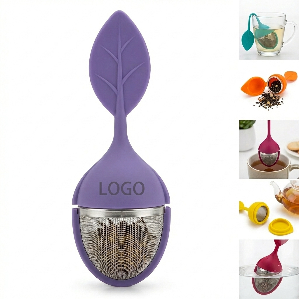 Silicone & Stainless Steel Loose Leaf Tea Infuser with Drip Tray