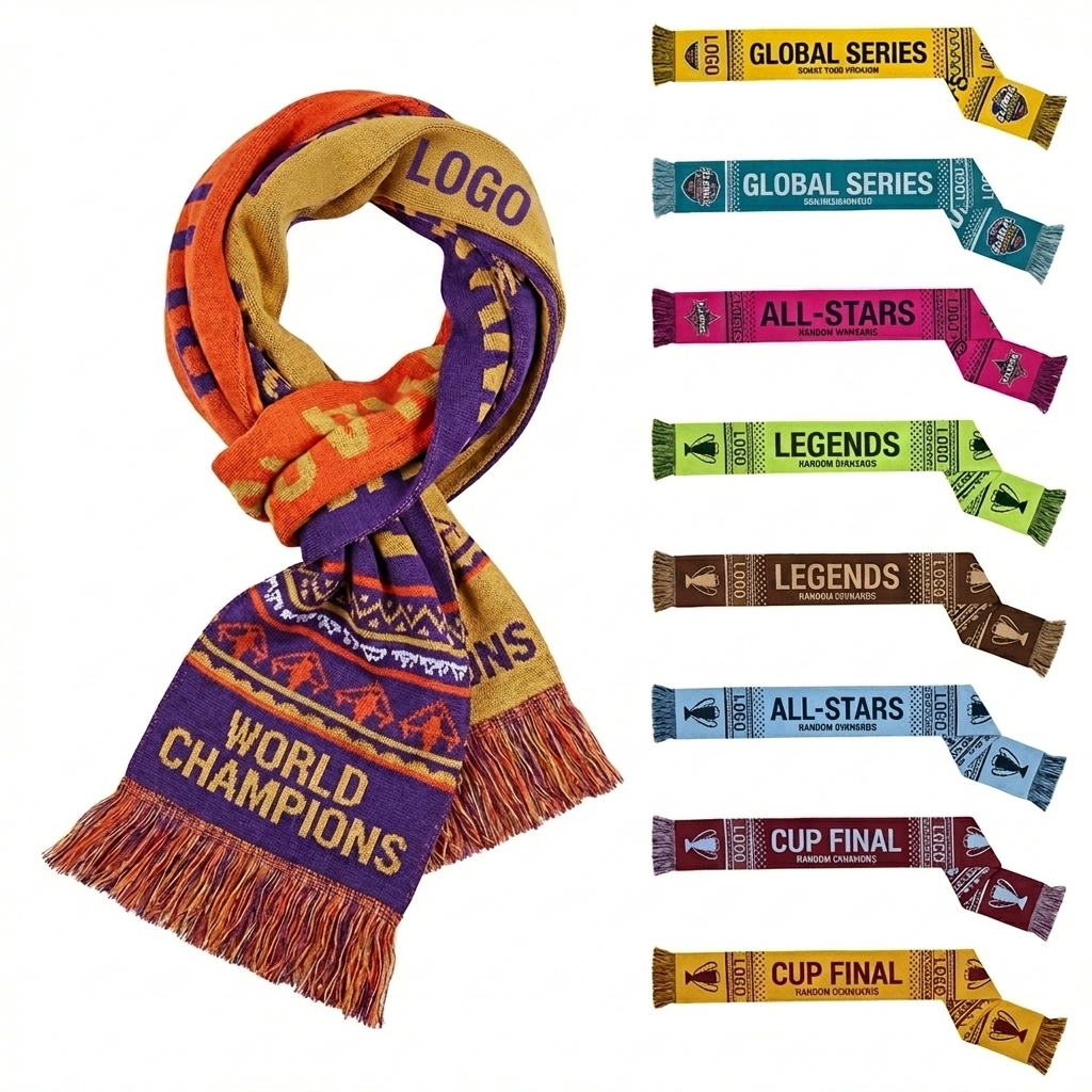 Personalized Classic Knit Scarf for Sports Teams and Schools
