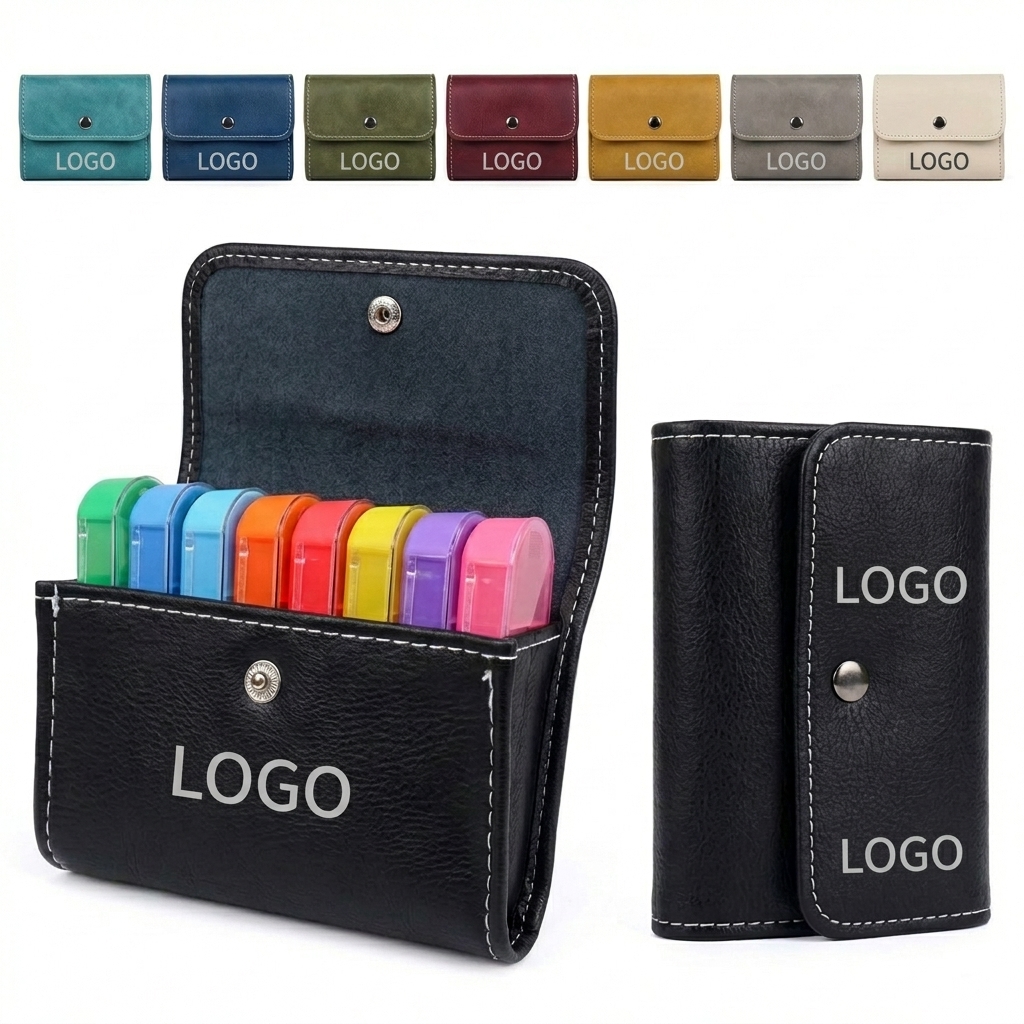 7-Day Pill Organizer with Transparent Rainbow Compartments & One-Hand Opening