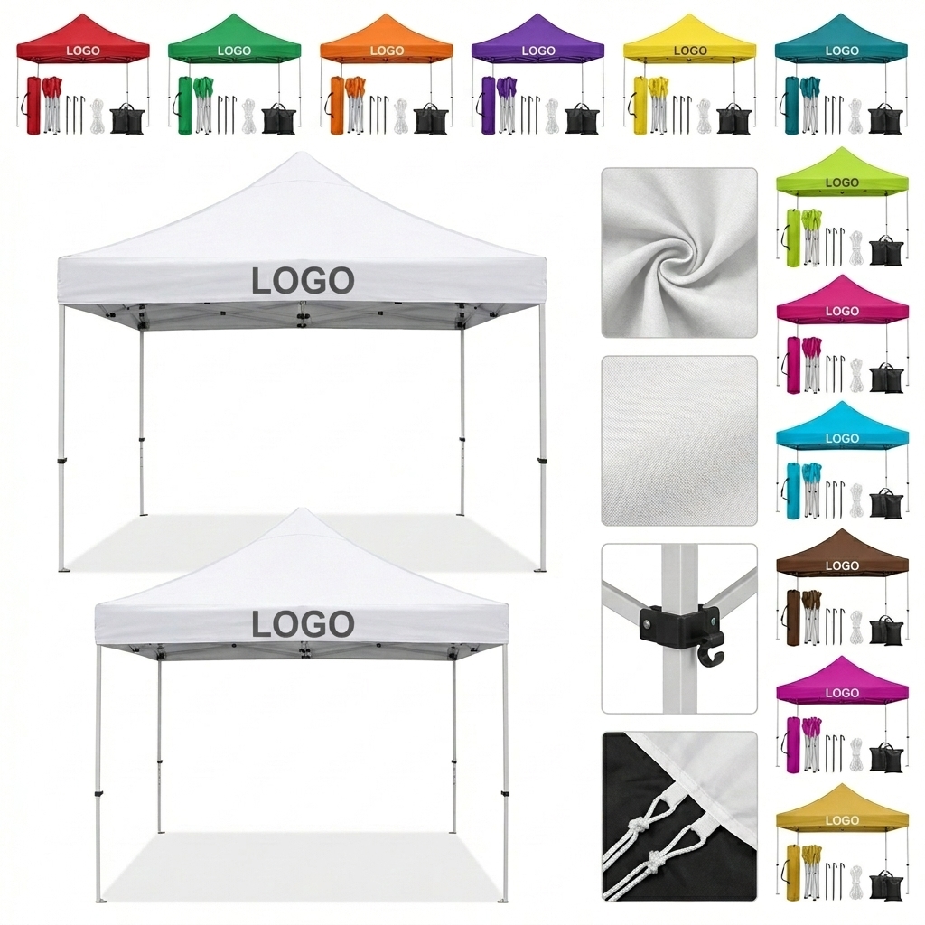 Vibrant Alloy Frame Pop-Up Event Tent with Wheeled Carry Bag